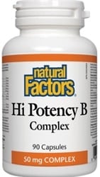 Natural Factors Hi Potency B Complex 50mg (90 Capsules)