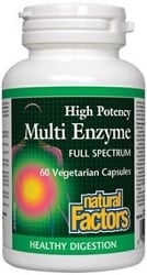 Natural Factors High Potency Multi Enzyme Full Spectrum (60 Vegetarian Capsules)