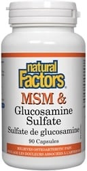 Natural Factors MSM & Glucosamine Sulfate (90 Capsules)