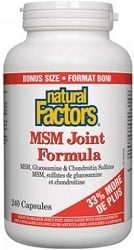 Natural Factors MSM Joint Formula (240 Capsules)