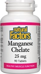 Natural Factors Manganese Chelate 25mg (90 Tablets)