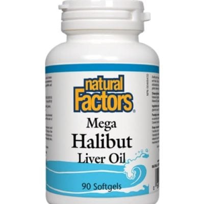 Natural Factors Mega Halibut Liver Oil (90 Softgels)