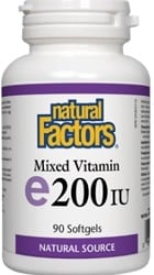Natural Factors Mixed Vitamin E 200 IU Natural Source (90 Softgels)
