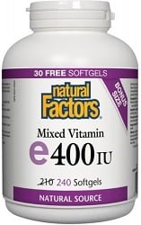 Natural Factors Mixed Vitamin E 400 IU Natural Source (240 Softgels)