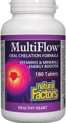 Natural Factors MultiFlow Oral Chelation Formula (180 Tablets)