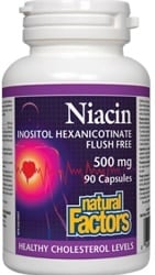Natural Factors Niacin Inositol Hexanicotinate Flush Free 500mg (90 Capsules)