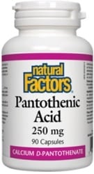 Natural Factors Pantothenic Acid (B5) 250mg (90 Capsules)