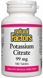 Natural Factors Potassium Citrate 99mg (180 Tablets)