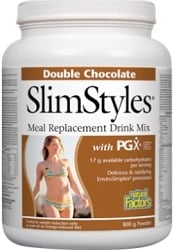Natural Factors SlimStyles Meal Replacement Drink Mix - Double Chocolate (800g Powder)