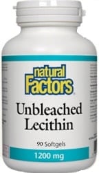 Natural Factors Unbleached Lecithin 1200mg (90 Softgels)