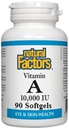 Natural Factors Vitamin A 10,000 IU (90 Softgels)