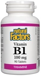 Natural Factors Vitamin B1 100mg (90 Tablets)