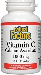 Natural Factors Vitamin C 1,000mg Calcium Ascorbate Powder (125g)