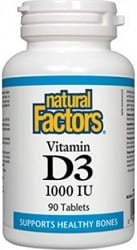 Natural Factors Vitamin D3 1,000 IU (90 Tablets)