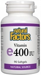 Natural Factors Vitamin E 400 IU Natural Source (90 Softgels)