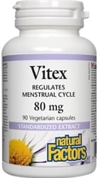 Natural Factors Vitex Standardized Extract 80mg (90 Vegetarian Capsules)