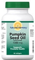 Nature's Harmony Pumpkin Seed Oil 1000mg (90 Softgels)