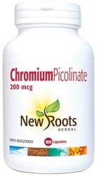 New Roots Herbal Chromium Picolinate 200mg (100 Vegetable Capsules)