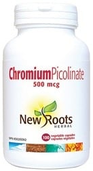 New Roots Herbal Chromium Picolinate 500mg (100 Vegetable Capsules)