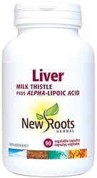 New Roots Herbal Liver (Milk Thistle) (90 Vegetable Capsules)