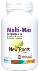 New Roots Herbal Multi-Max Iron-Free Formula (240 Vegetable Capsules)