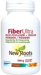 New Roots Herbal Psyllium - Fiber Ultra Rich + F.O.S. (340g Powder)