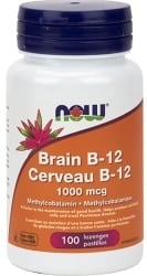 Now Brain B-12 with 1,000mcg Methylcobalamin (100 Lozenges)