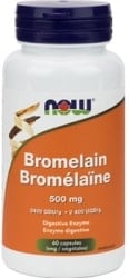 Now Bromelain 500mg 2400 GDU / g (90 Vegetable Capsules)