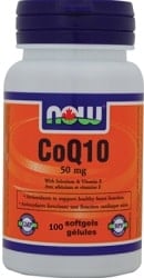 Now CoQ10 50mg with Selenium and Vitamin E (100 Softgels)