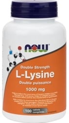 Now Double Strength L-Lysine 1,000mg (100 Tablets)