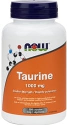 Now Double Strength Taurine 1,000mg (100 Vegetable Capsules)