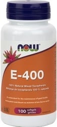 Now E-400 IU 100% Natural Mixed Tocopherols (100 Softgels)