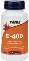 Now E-400 IU 100% Natural d-Alpha Tocopheryl (100 Softgels)
