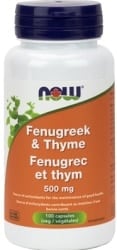 Now Fenugreek and Thyme 500mg (100 Capsules)