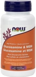 Now Glucosamine & MSM Plus Chondroitin (180 Vegetable Capsules)