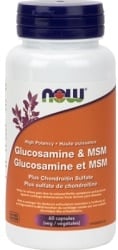 Now Glucosamine & MSM Plus Chondroitin (60 Vegetable Capsules)