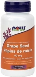 Now Grape Seed Extract 60mg (90 Vegetable Capsules)