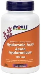 Now Hyaluronic Acid 100mg (60 Vegetable Capsules)