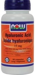 Now Hyaluronic Acid 15mg (60 Vegetable Capsules)