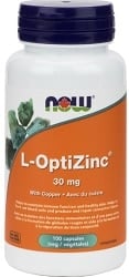 Now L-OptiZinc Monomethionine 30mg (100 Vegetable Capsules)