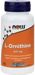 Now L-Ornithine 500mg (60 Vegetable Capsules)