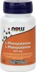 Now L-Phenylalanine 500mg (60 Vegetable Capsules)