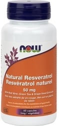 Now Natural Resveratrol 50mg (60 Vegetable Capsules)