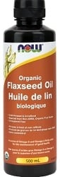 Now Organic Flax Oil Liquid (500mL)