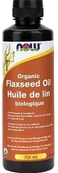Now Organic Flax Oil Liquid (750mL)