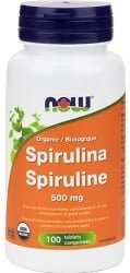 Now Organic Spirulina 500mg (100 Tablets)