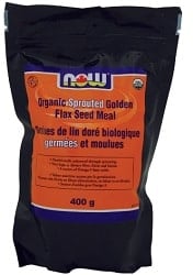 Now Organic Sprouted Golden Flax Seed Meal (400g)
