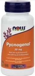 Now Pycnogenol 30mg with Bioflavonoids (30 Vegetable Capsules)