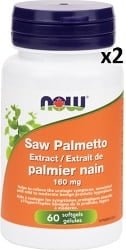Now Saw Palmetto Extract 160mg Twin Pack (2x60 Softgels)