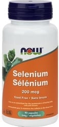 Now Selenium 200mcg Yeast Free (90 Vegetable Capsules)